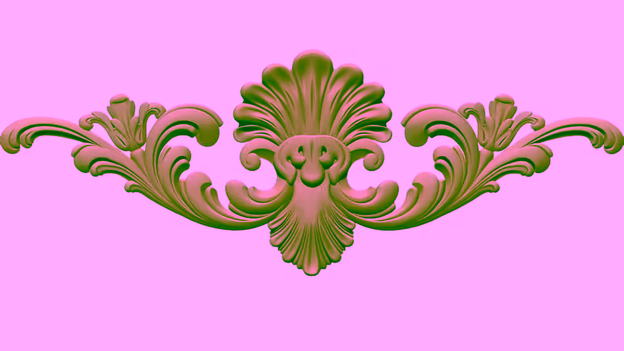 3D Wood Carving Design OBJ file free download A000704