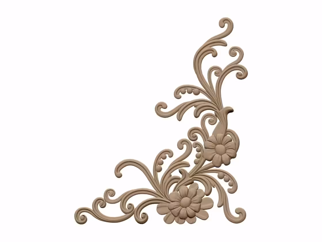 Corner Design OBJ file free download A000708