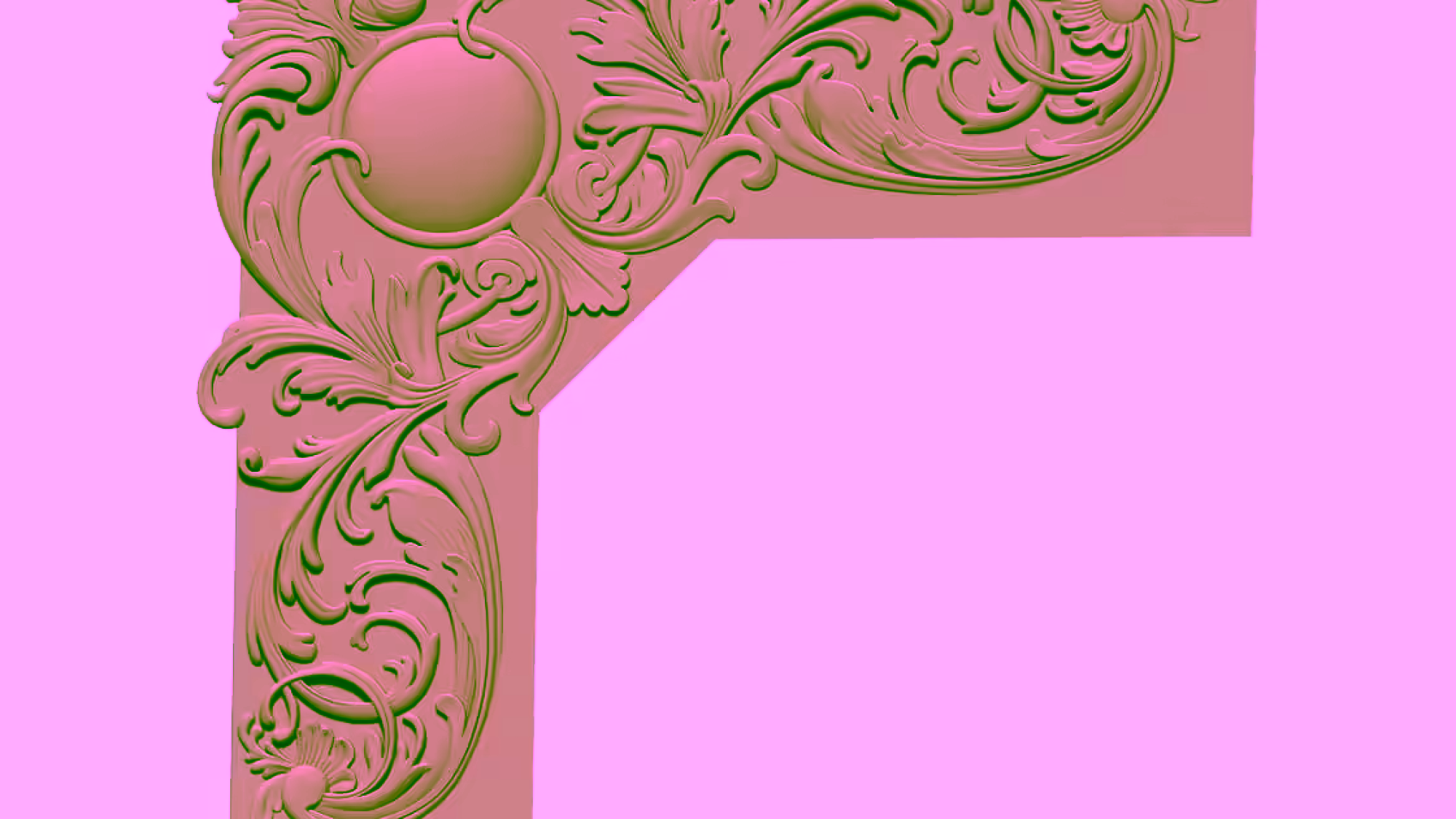 Corner Design OBJ file free download A000710