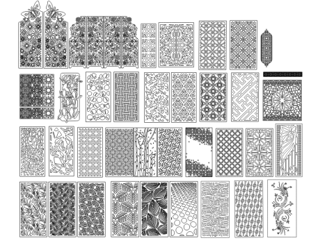 36 Grill Patterns for CNC Laser Dxf CDR file Download (2)