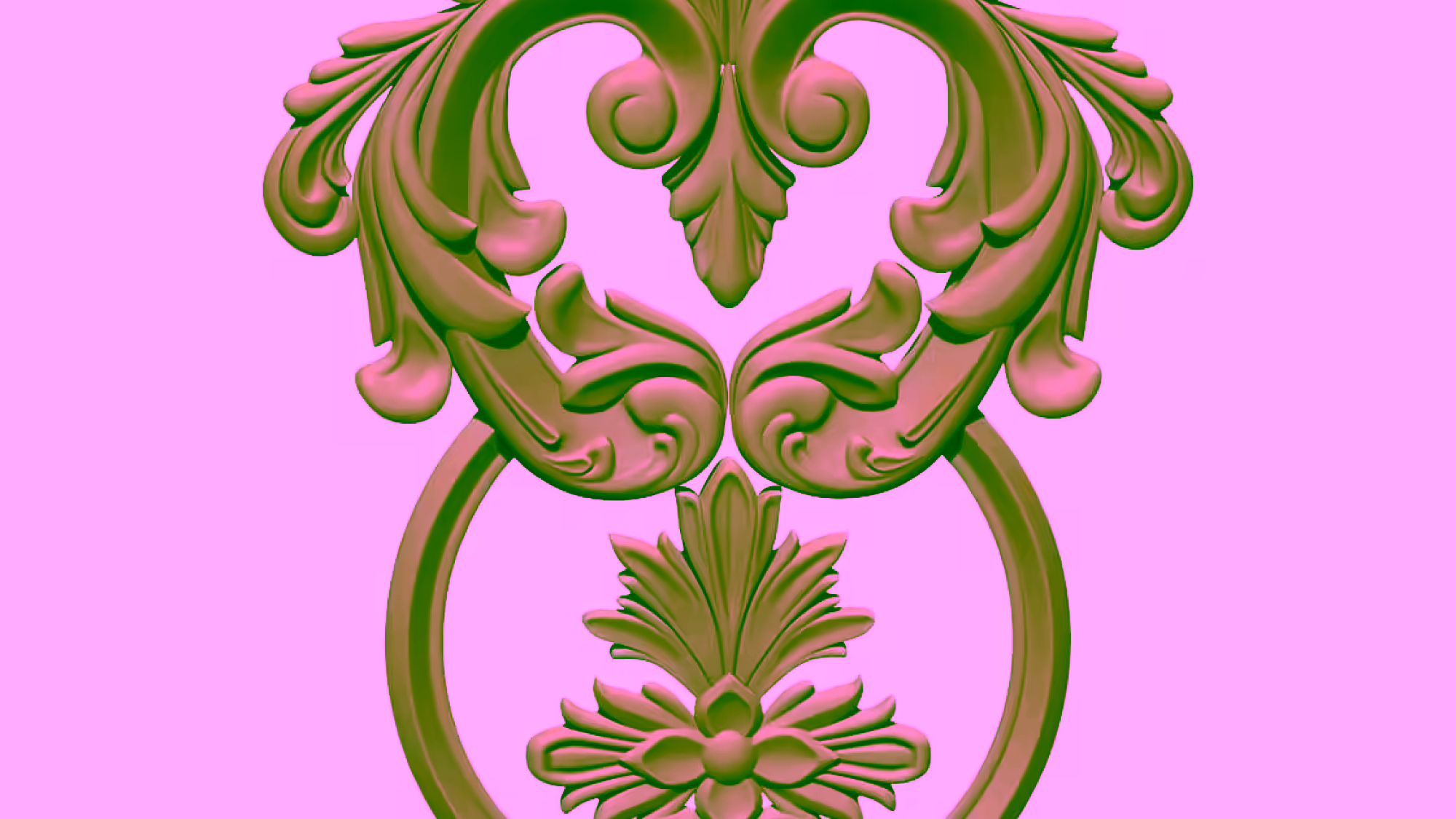 3D Carving Design OBJ file free download A000723