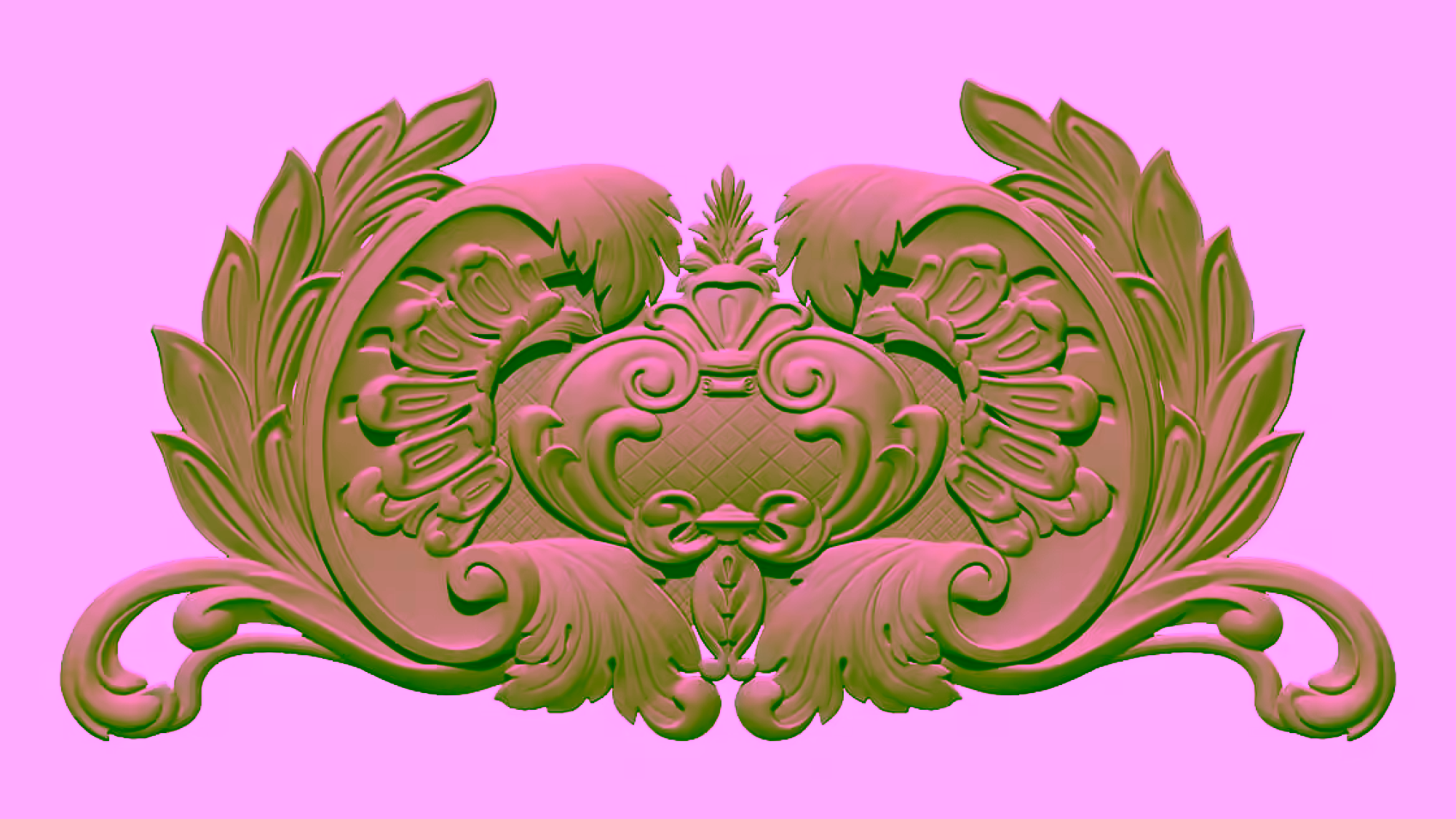 3D Carving Design OBJ file free download A000744