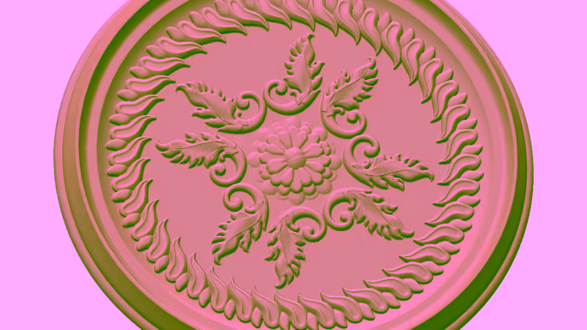 3D Circle Design OBJ file free download A000717