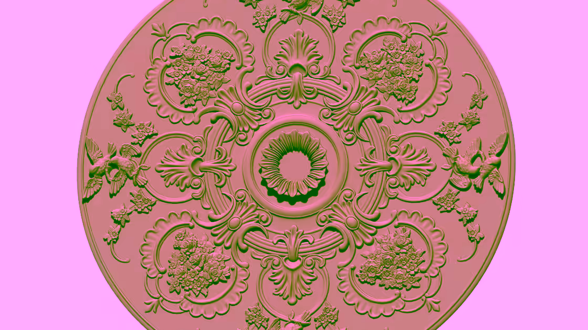 3D Circular Design OBJ file free download A000752