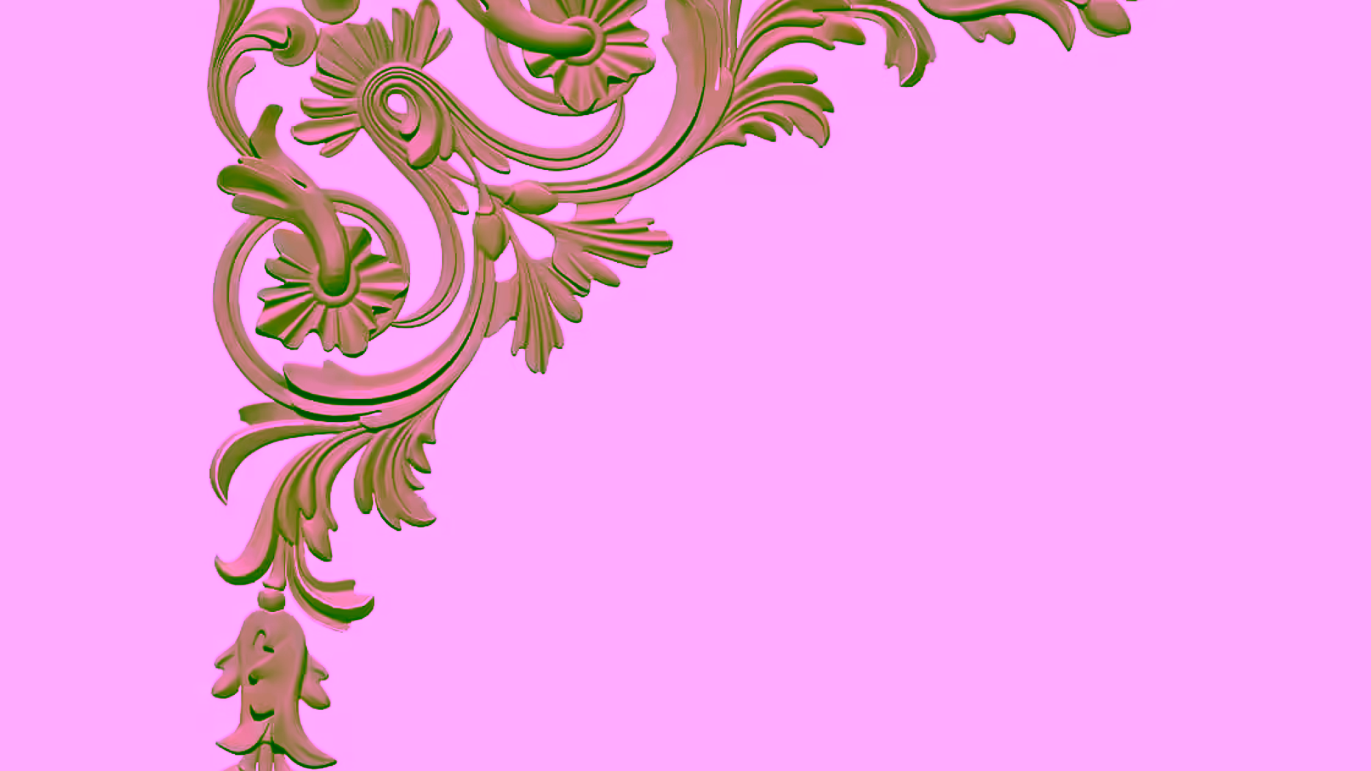 3D Corner Design OBJ file free download A000725