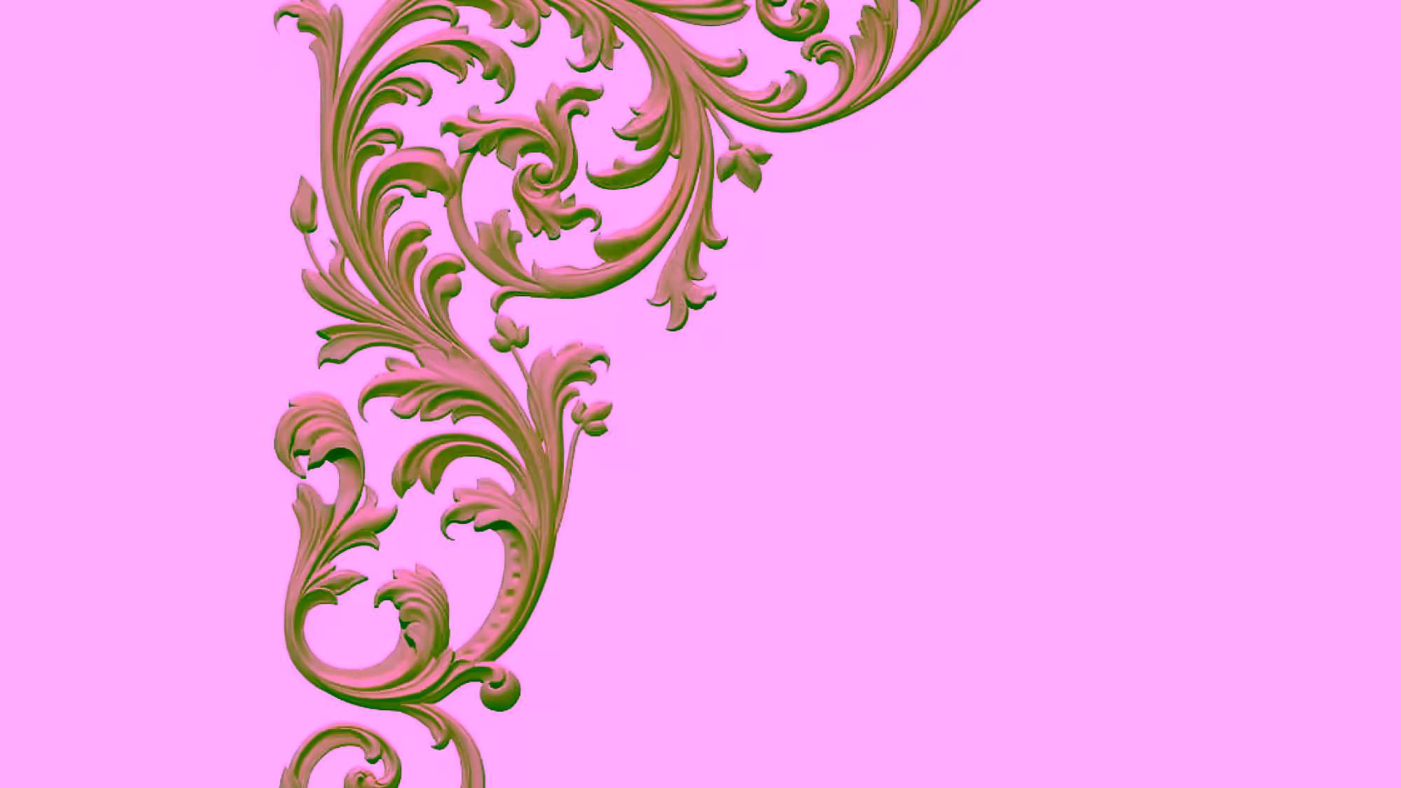 3D Corner Design OBJ file free download A000726
