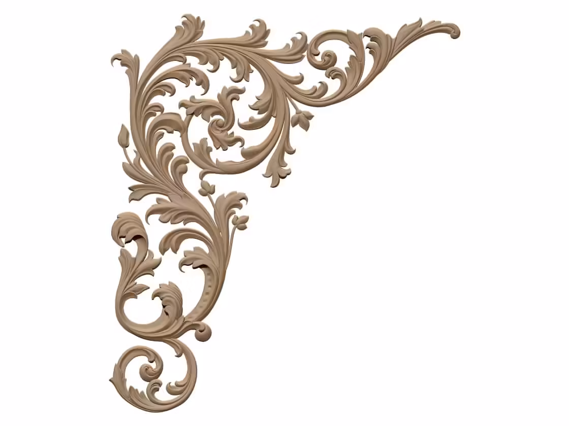 3D Corner Design OBJ file free download A000726