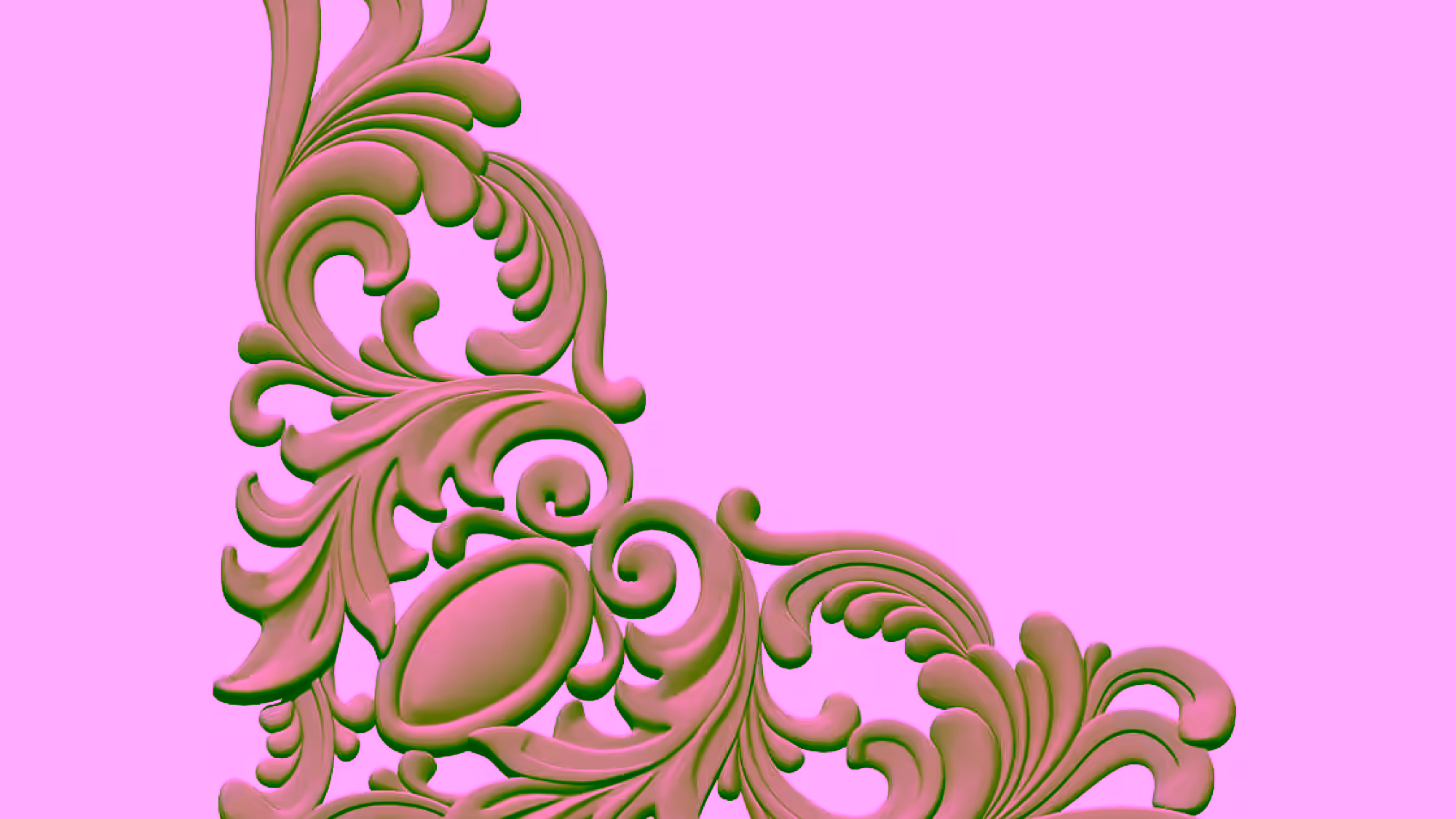 3D Corner Design OBJ file free download A000727