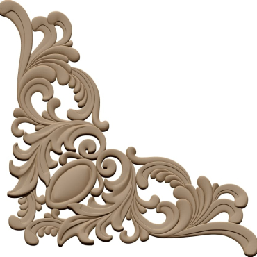 3D Corner Design OBJ file free download A000727