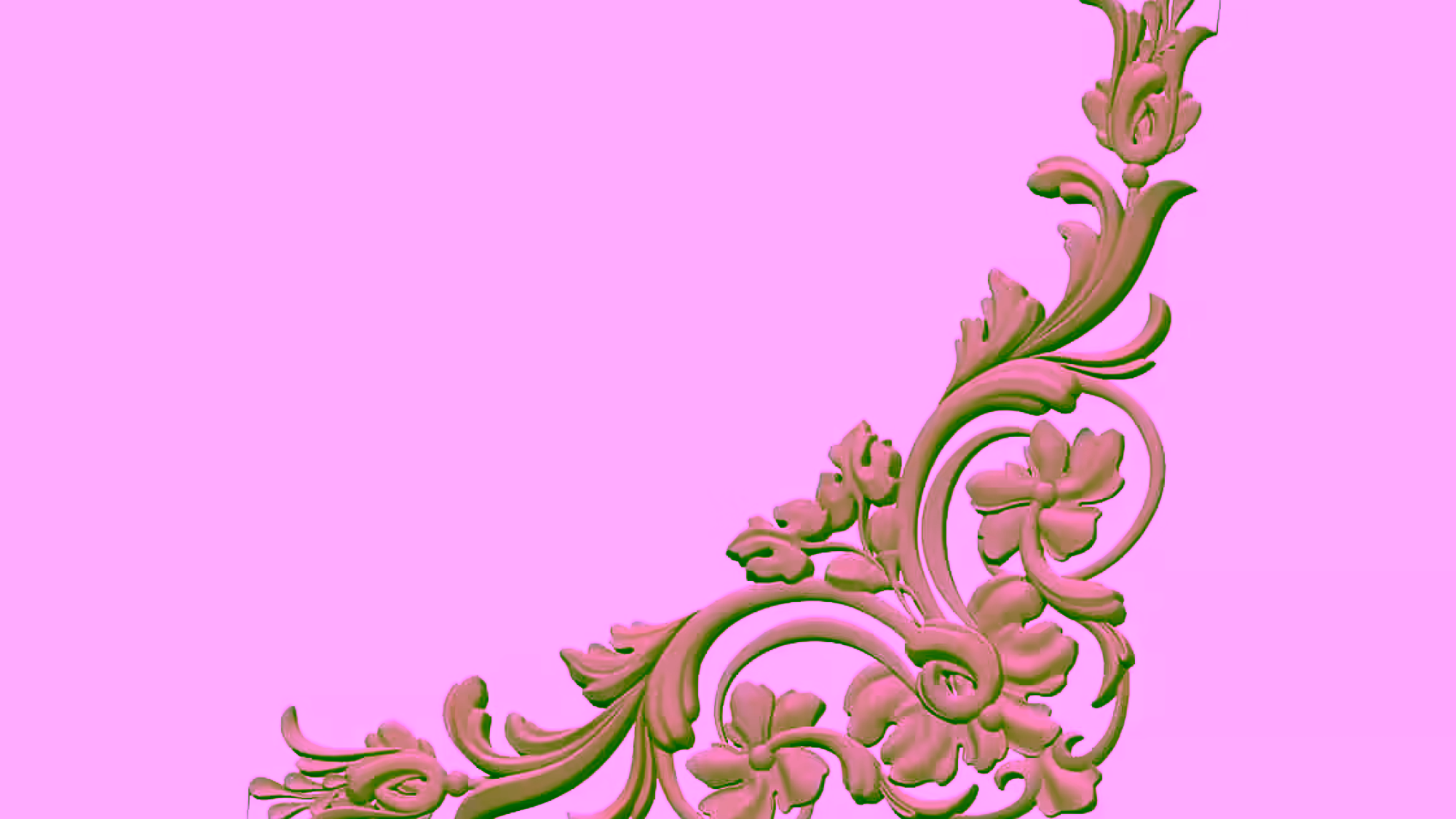 3D Corner Design OBJ file free download A000728