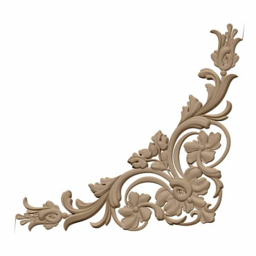 3D Corner Design OBJ file free download A000728