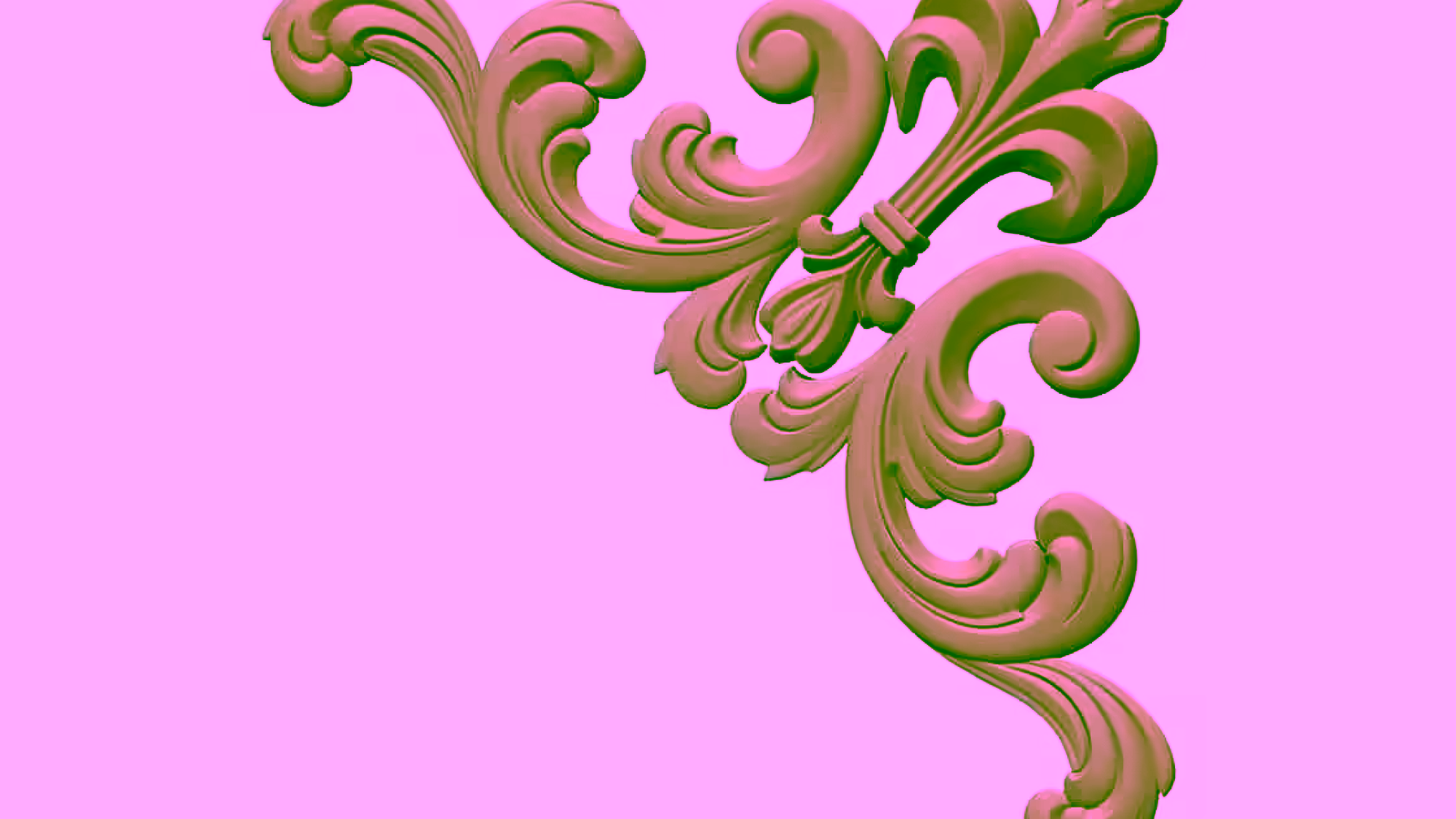 3D Corner Design OBJ file free download A000740