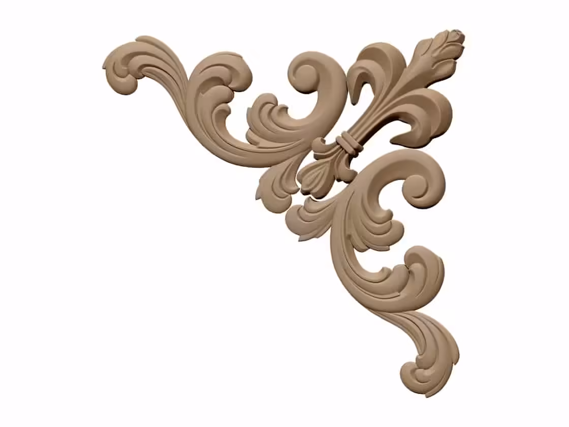 3D Corner Design OBJ file free download A000740