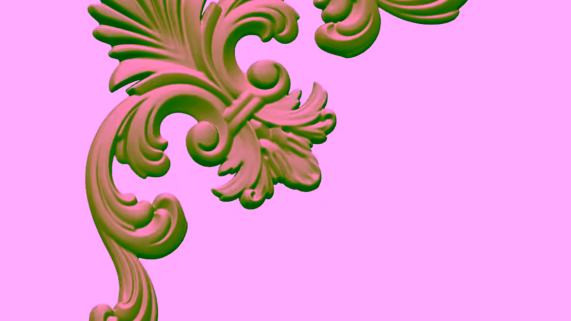 3D Corner Design OBJ file free download A000742
