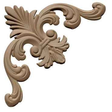 3D Corner Design OBJ file free download A000742