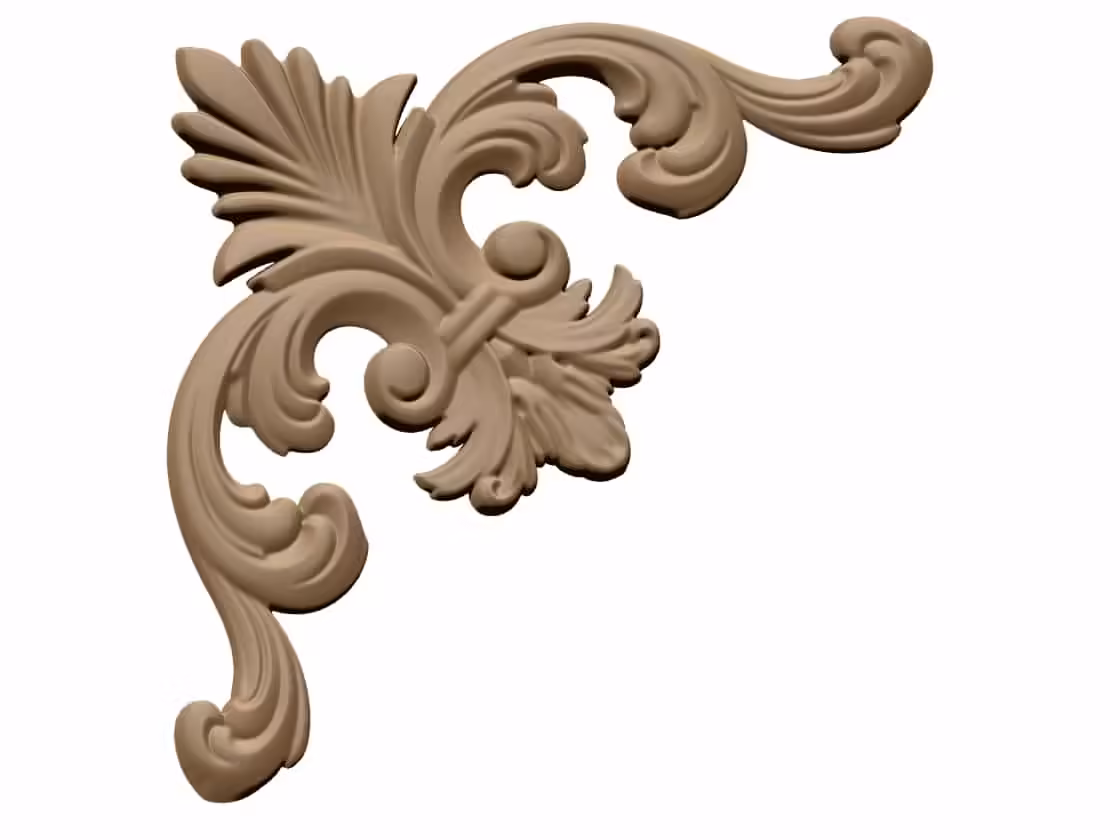 3D Corner Design OBJ file free download A000742
