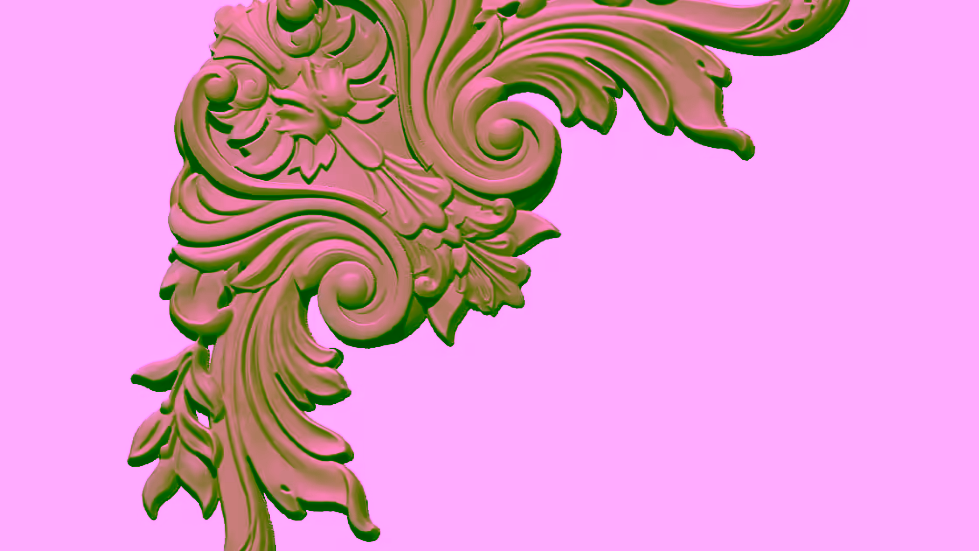 3D Corner Design OBJ file free download A000750