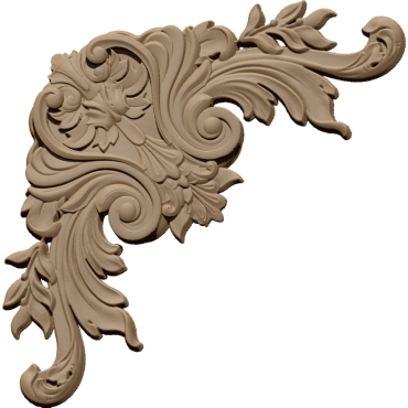 3D Corner Design OBJ file free download A000750