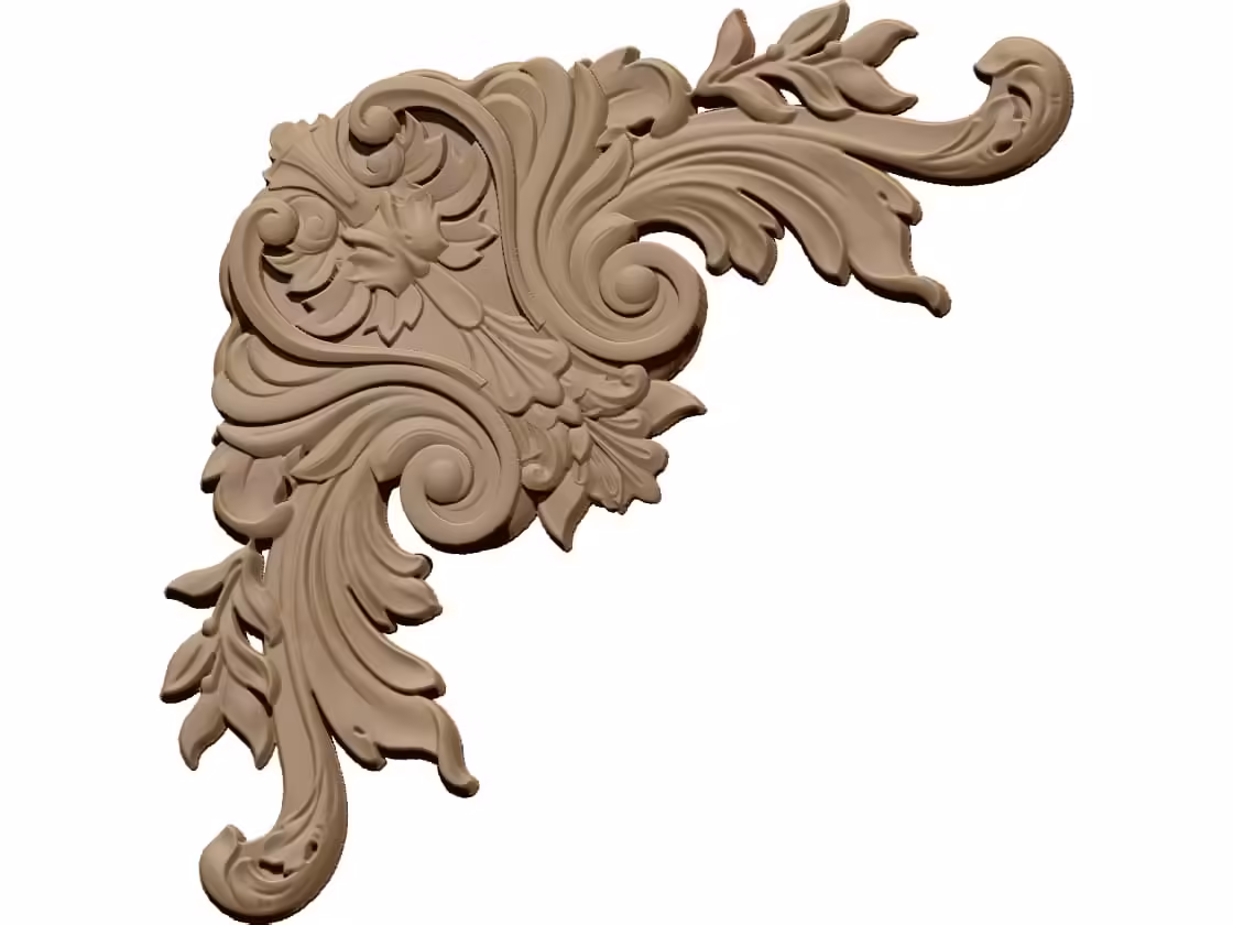 3D Corner Design OBJ file free download A000750