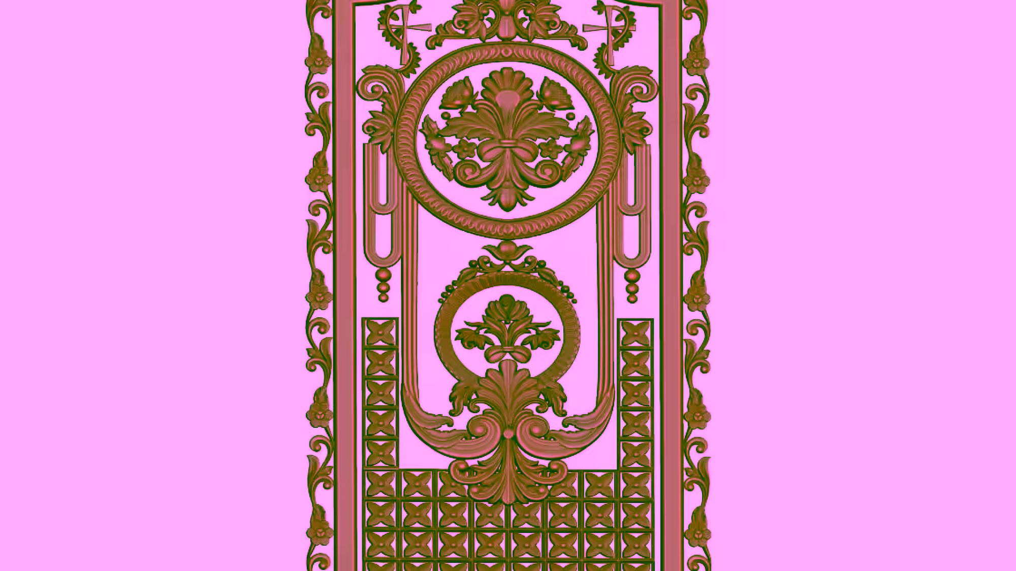 3D Door Design OBJ file free download A000765