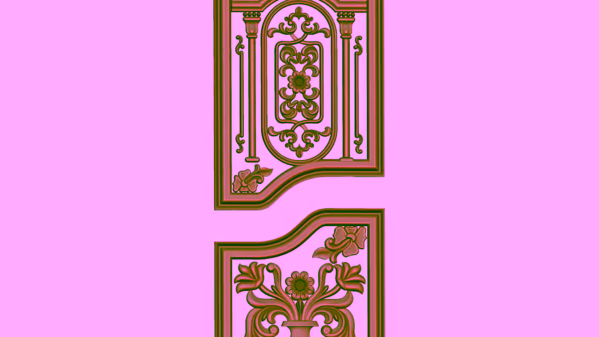 3D Door Design OBJ file free download A000766