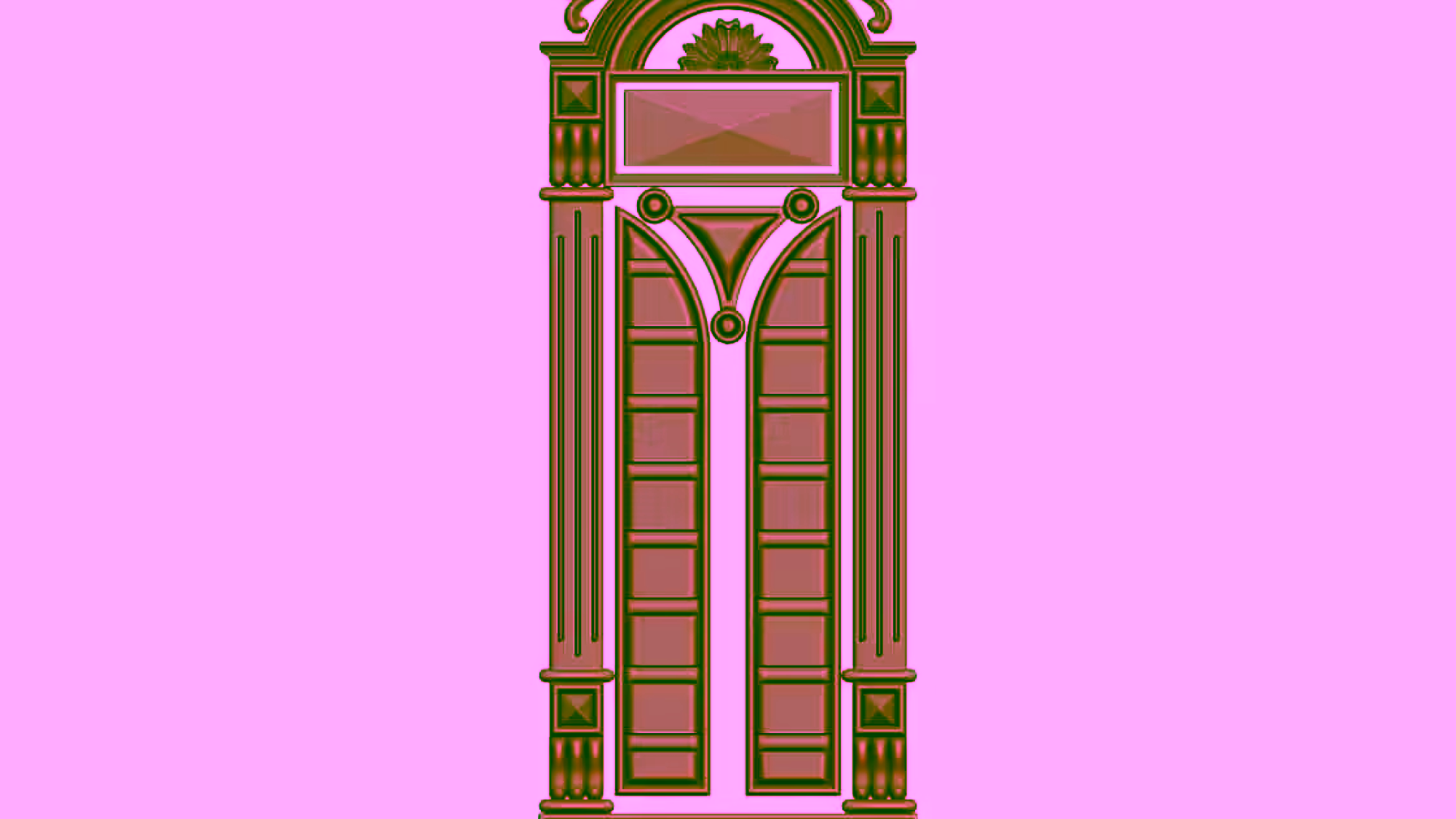3D Door Design OBJ file free download A000771
