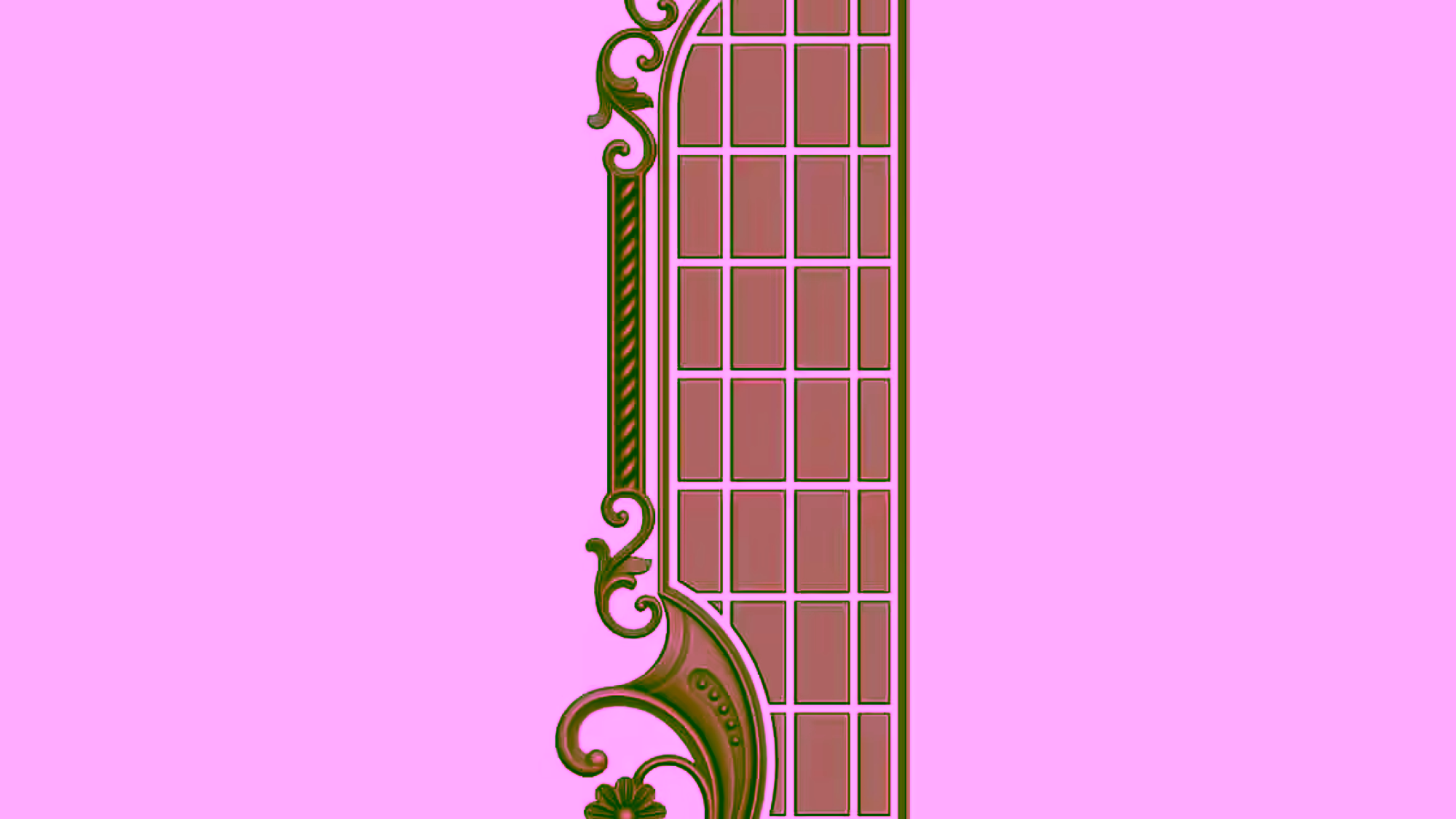 3D Door Design OBJ file free download A000776