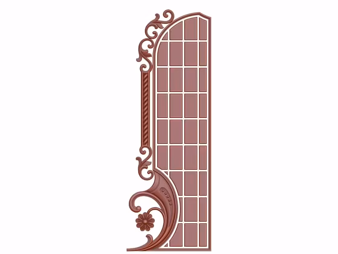 3D Door Design OBJ file free download A000776