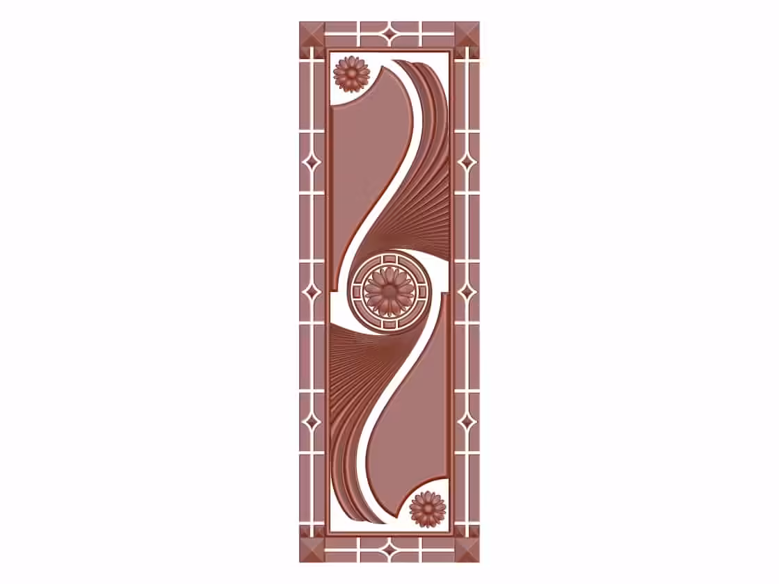 3D Door Design OBJ file free download A000779