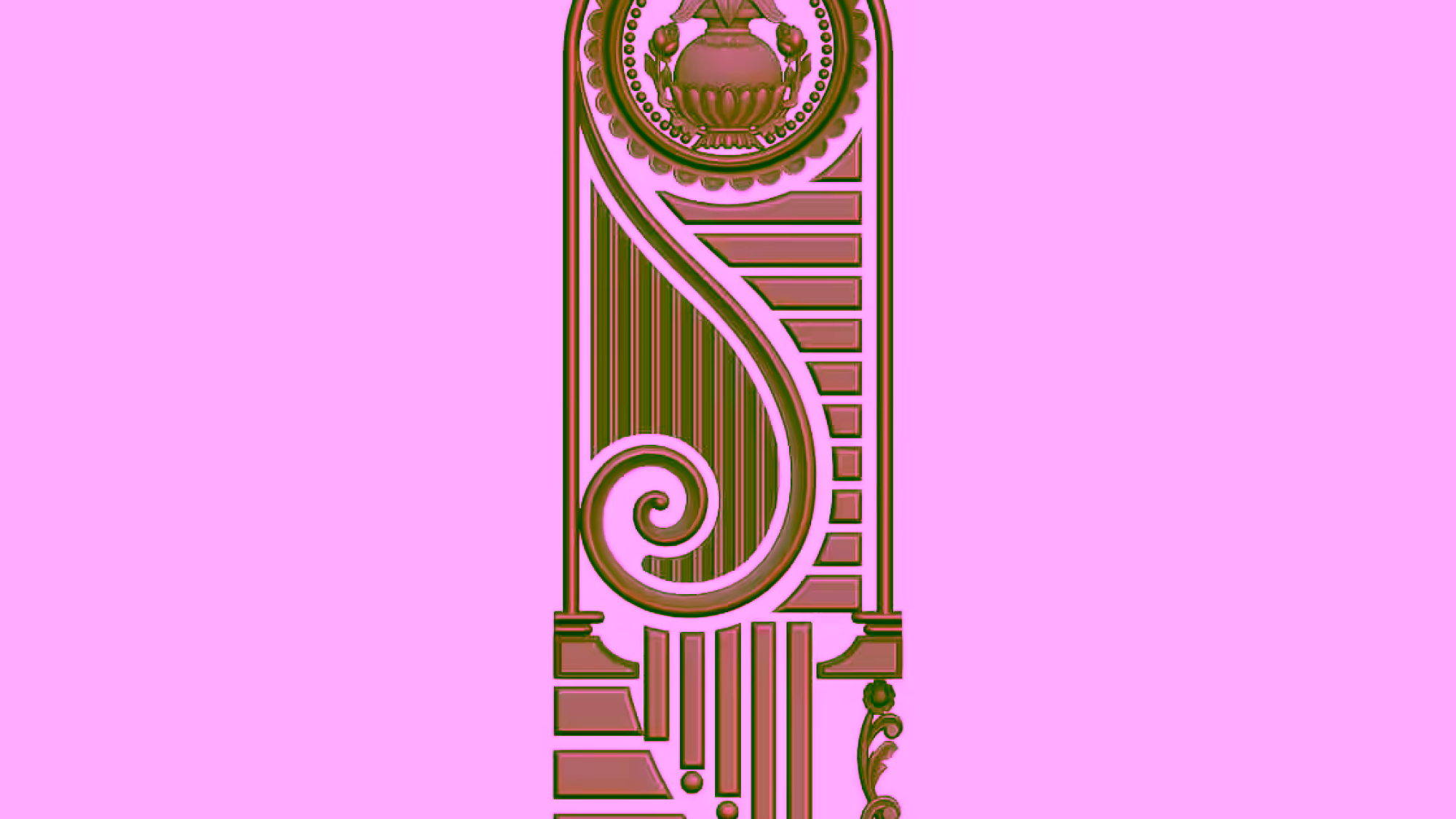 3D Door Design OBJ file free download A000781