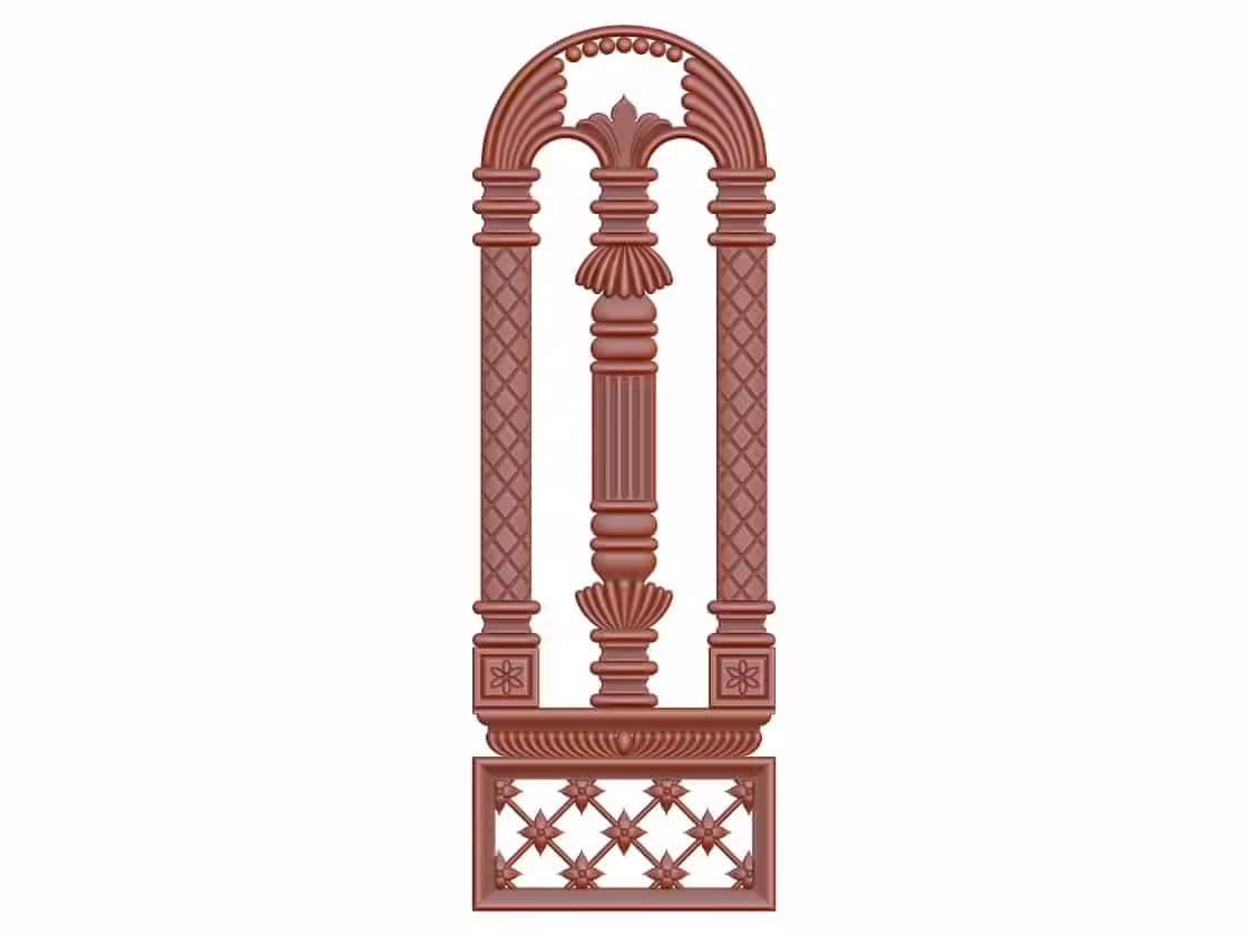 3D Door Design OBJ file free download A000783