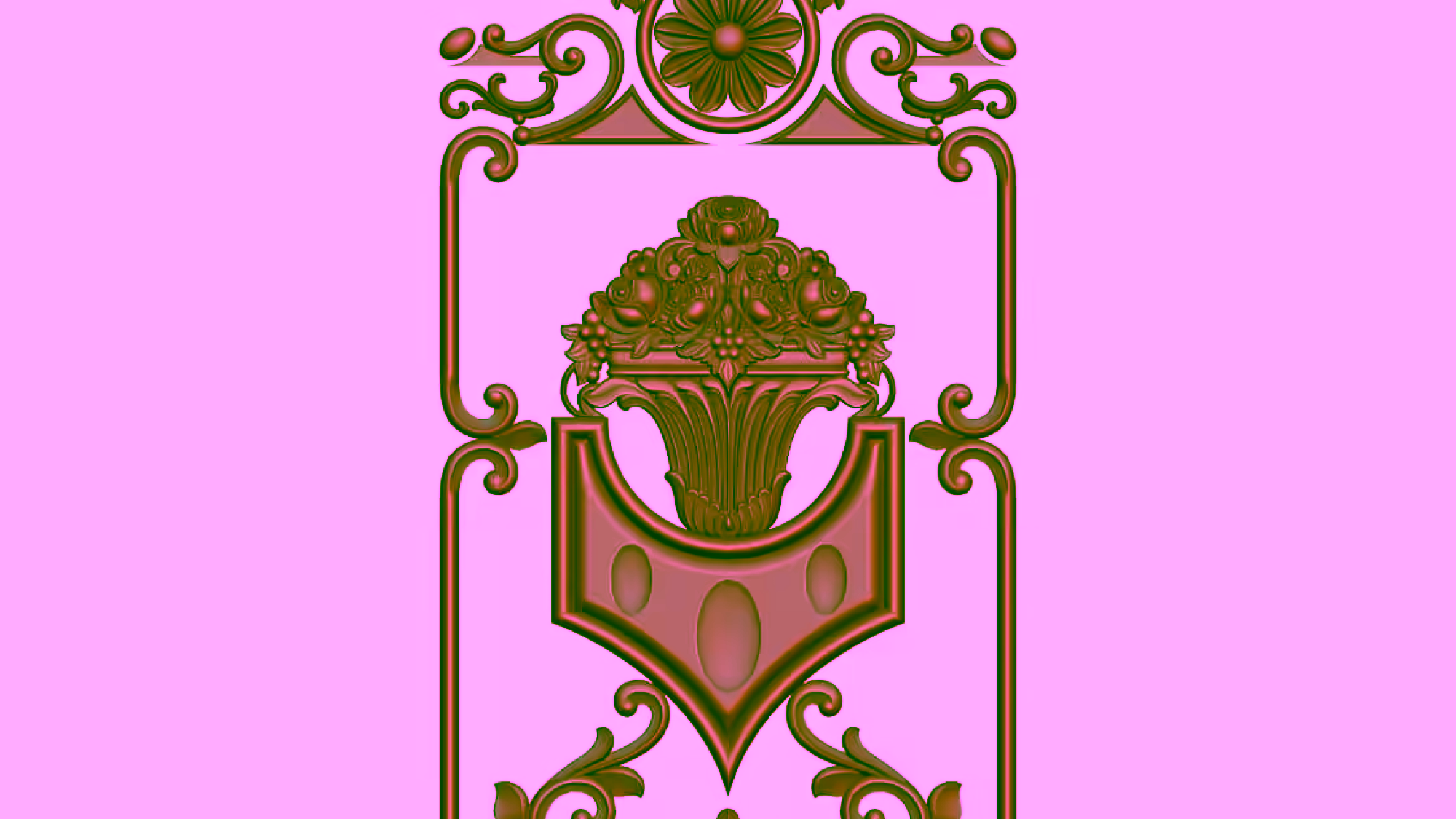3D Door Design OBJ file free download A000787