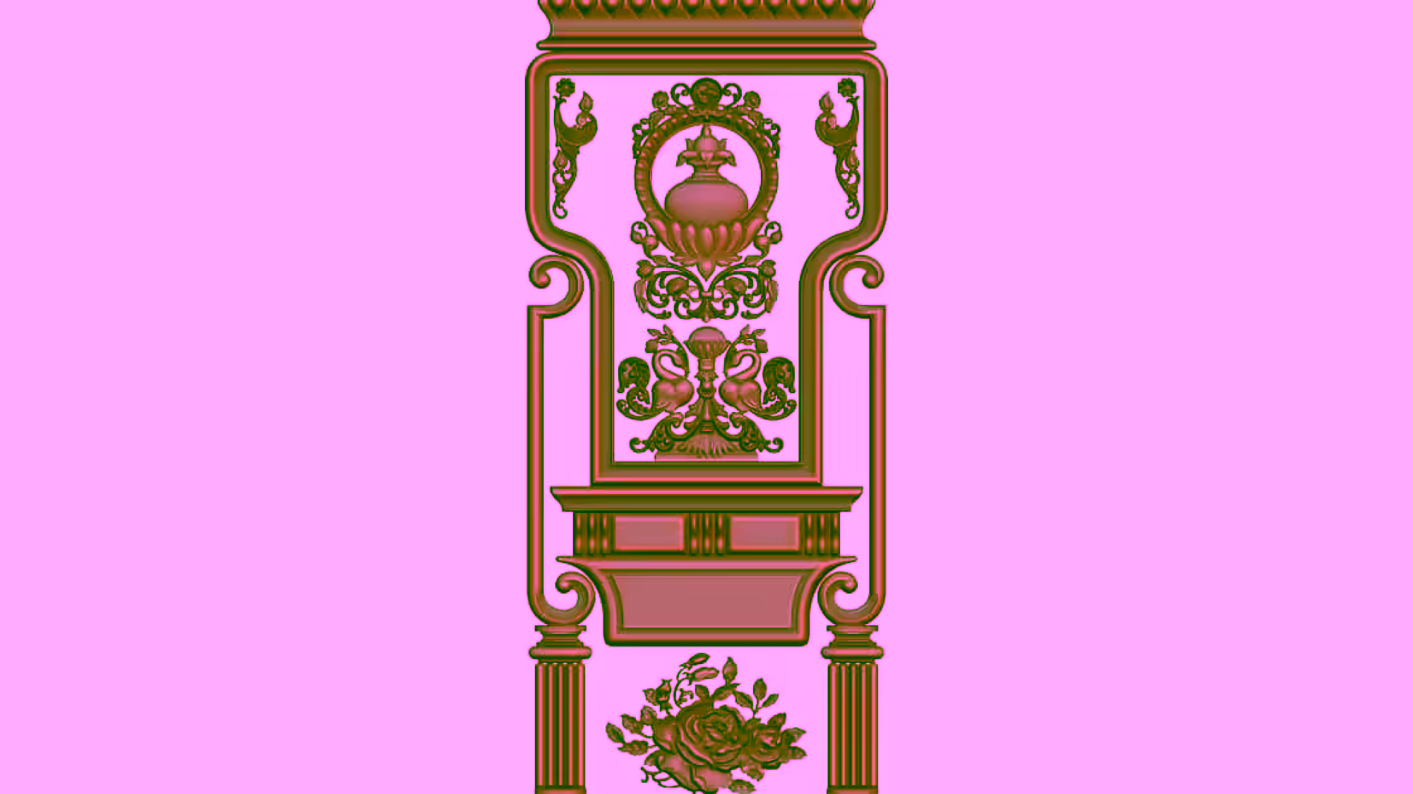 3D Door Design OBJ file free download A000788