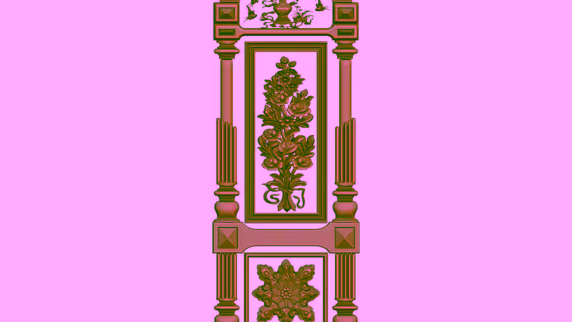 3D Door Design OBJ file free download A000789
