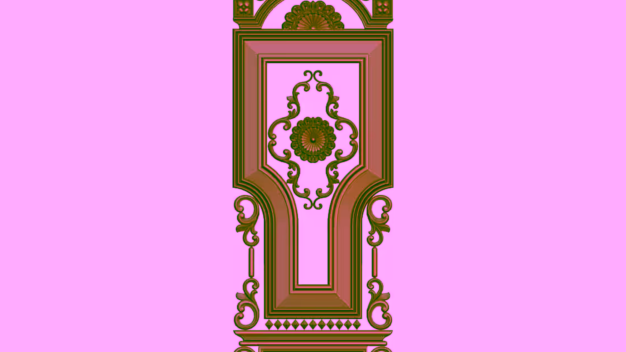 3D Door Design OBJ file free download A000790