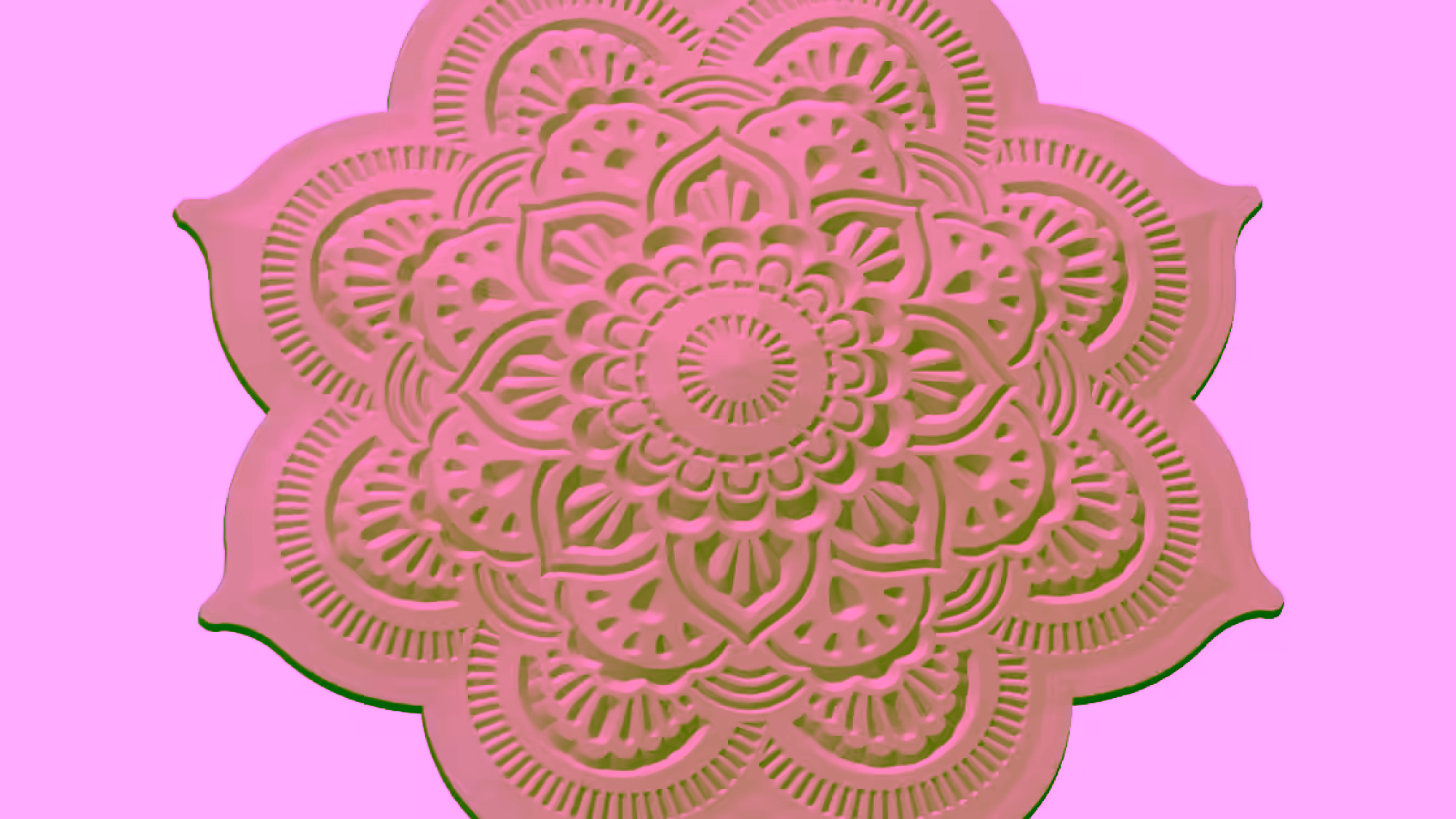 3D MandalaDesign OBJ file free download A000718