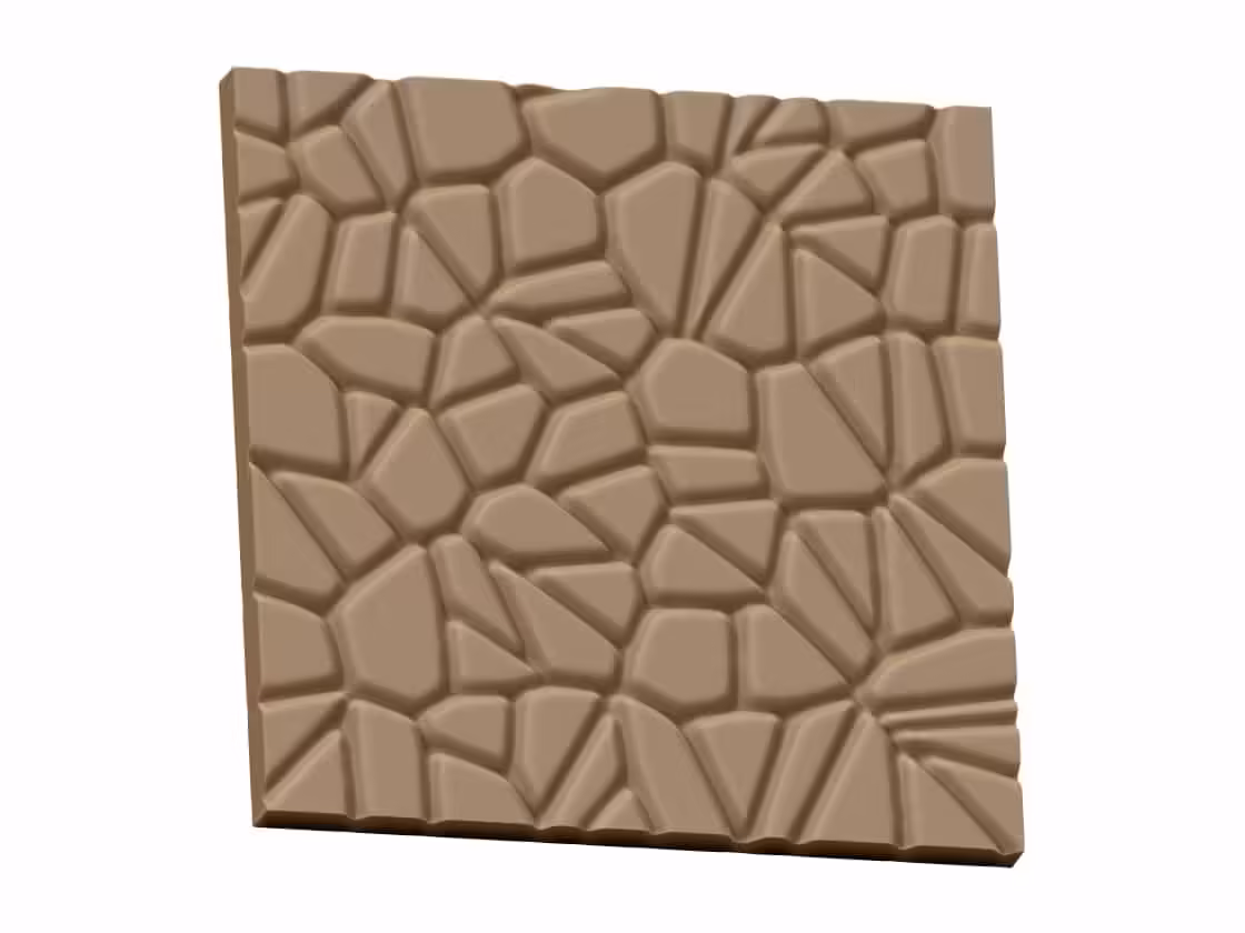 3D Stone pattern wall panel Design OBJ file free download A000715