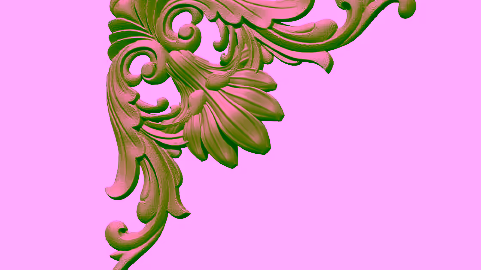 3D corner Design OBJ file free download A000731