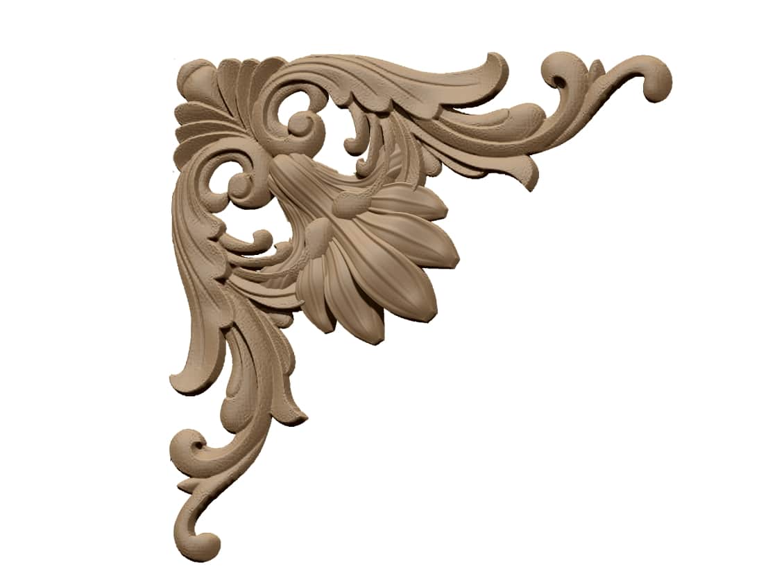 3D corner Design OBJ file free download A000731