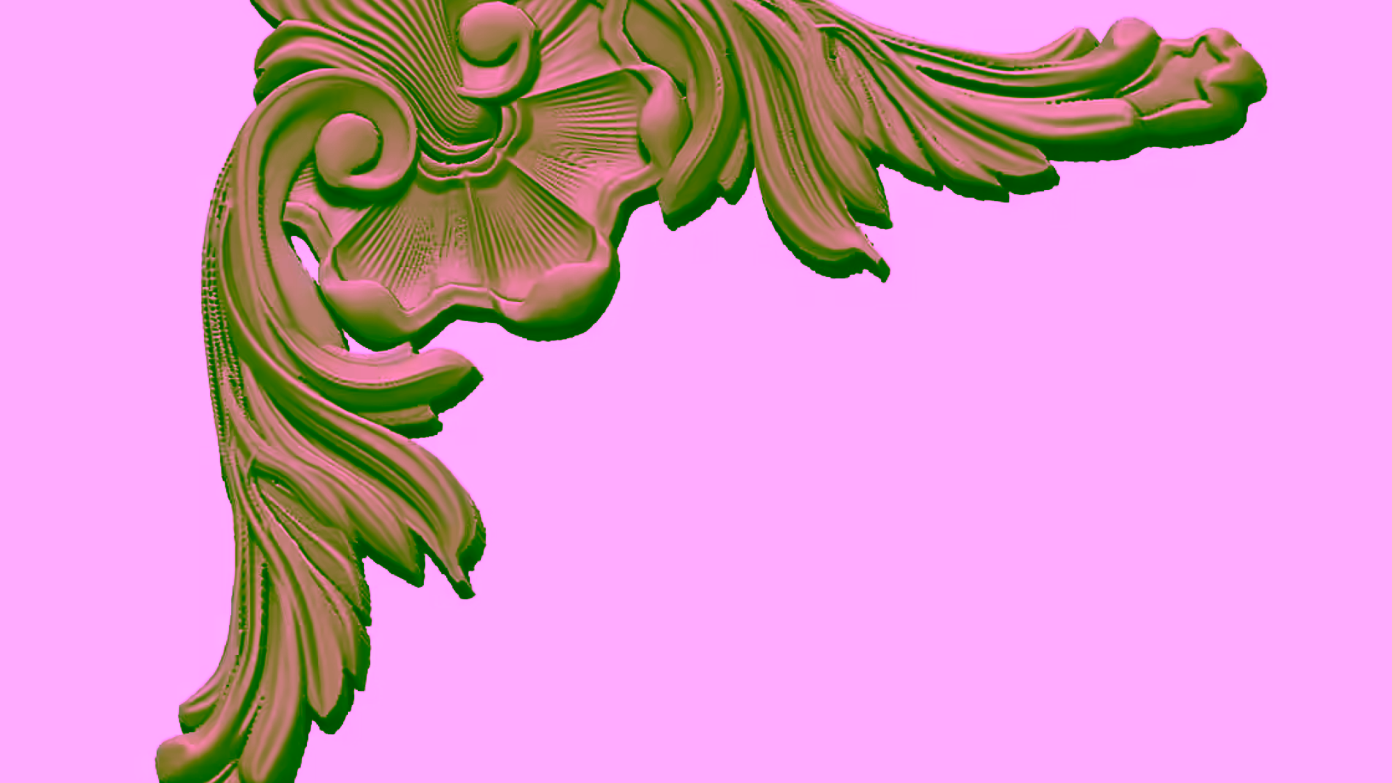 3D corner Design OBJ file free download A000734