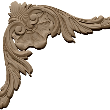 3D corner Design OBJ file free download A000734