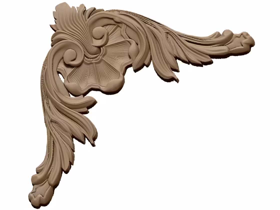 3D corner Design OBJ file free download A000734
