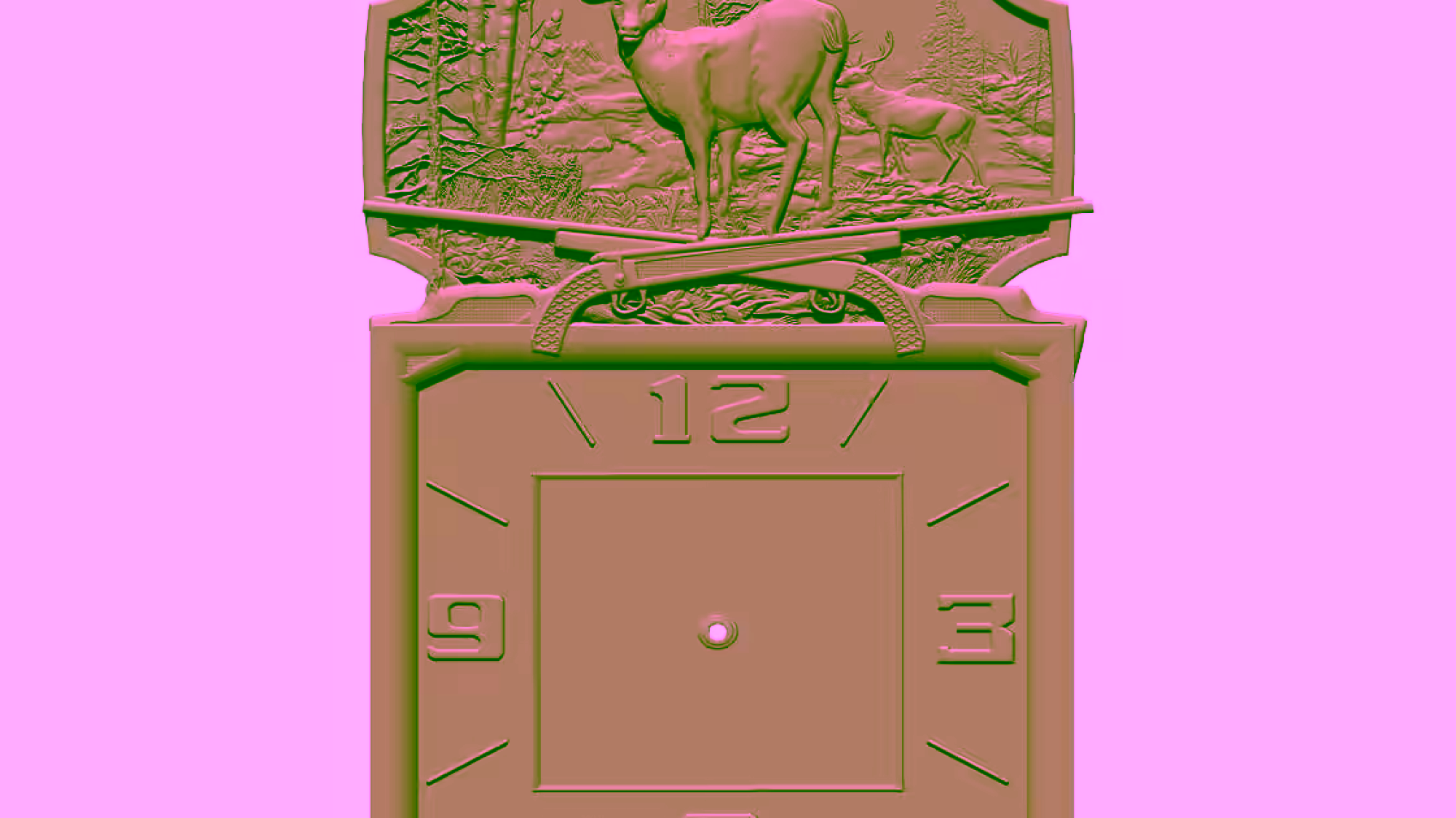 3D Wall Clock Design OBJ file free download A000795