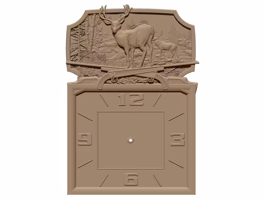 3D Wall Clock Design OBJ file free download A000795