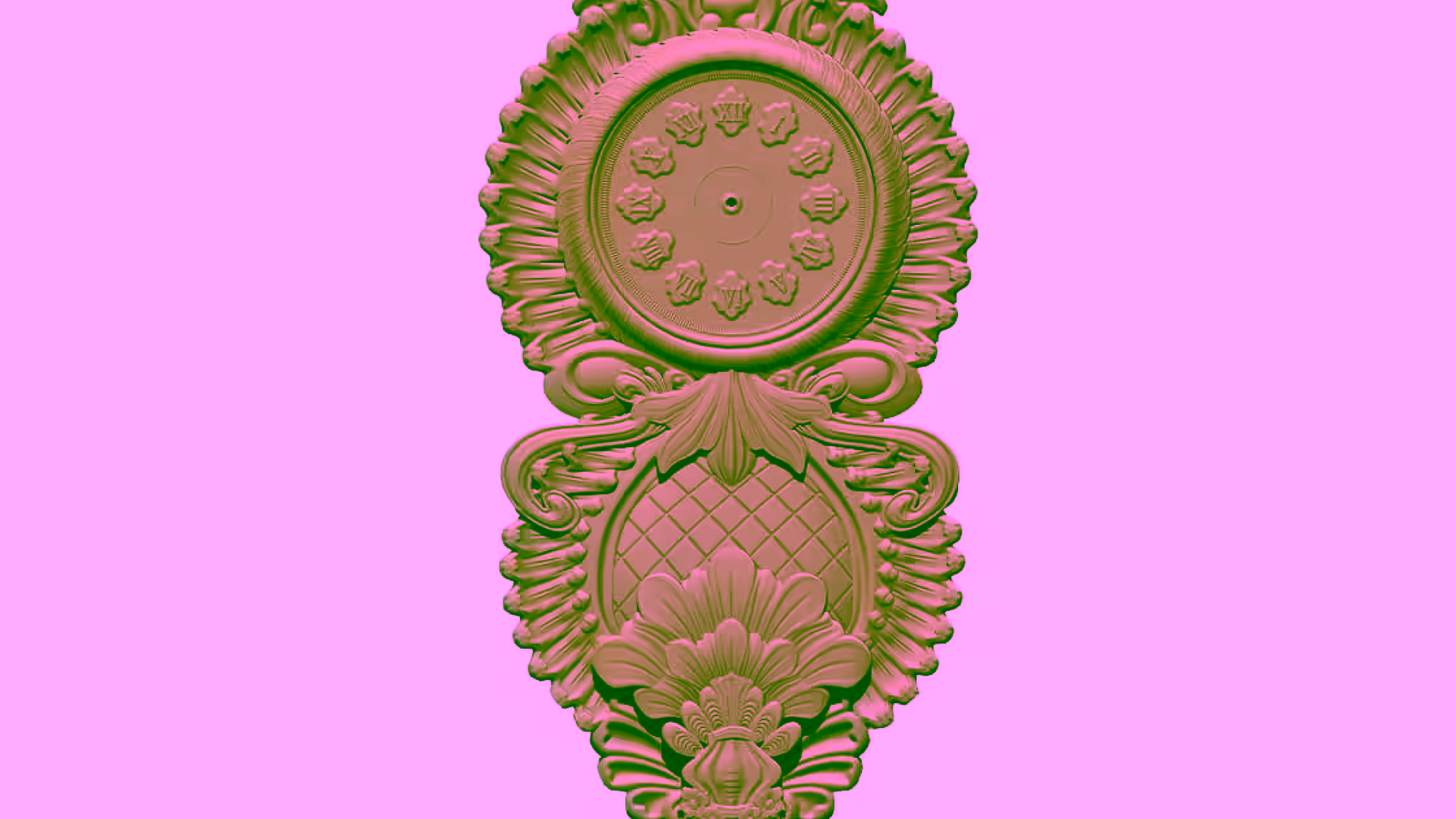 3D Wall Clock Design OBJ file free download A000797