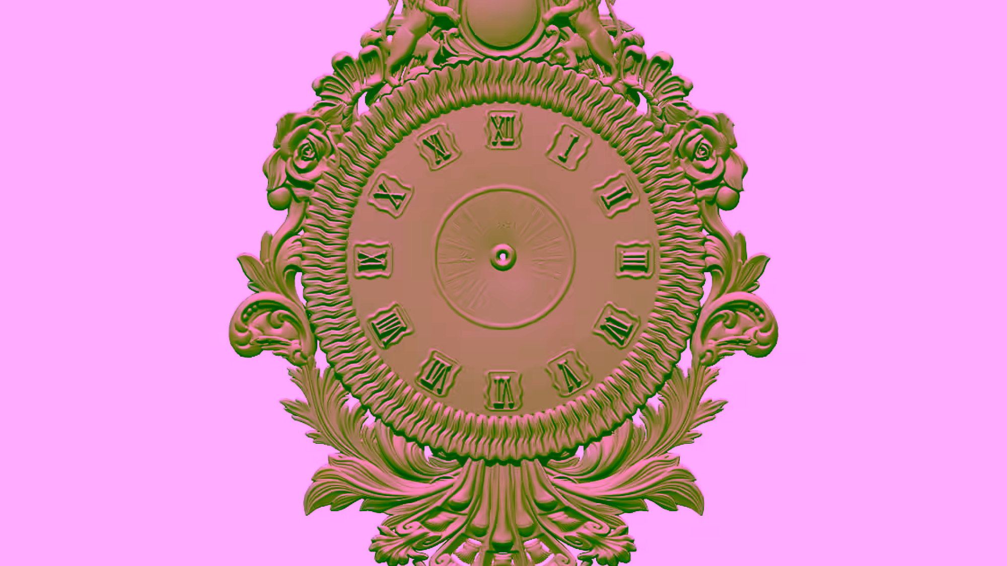 3D Wall Clock Design OBJ file free download A000798