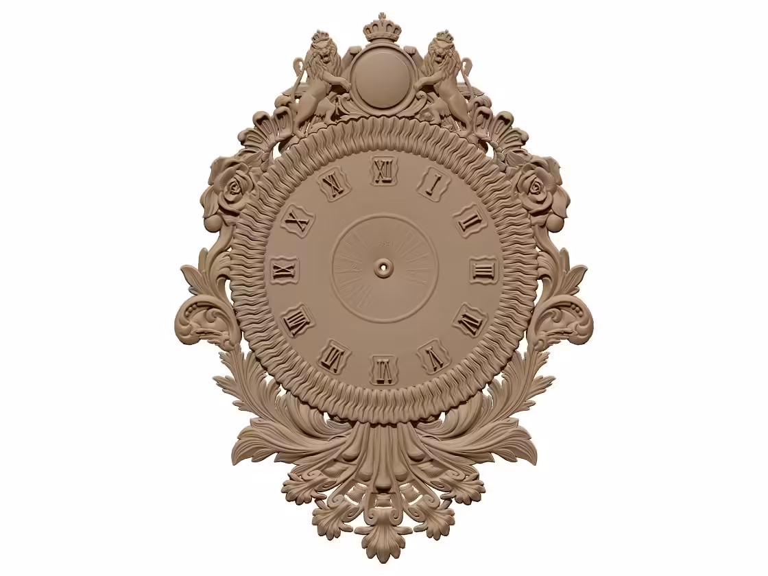 3D Wall Clock Design OBJ file free download A000798