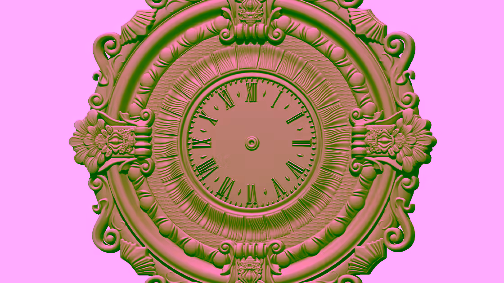 3D Wall Clock Design OBJ file free download A000799