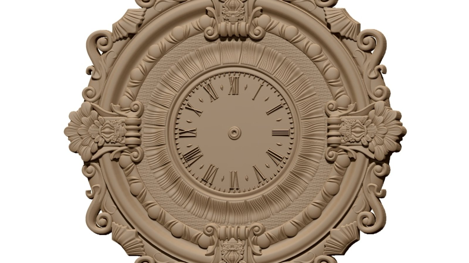 3D Wall Clock Design OBJ file free download A000799