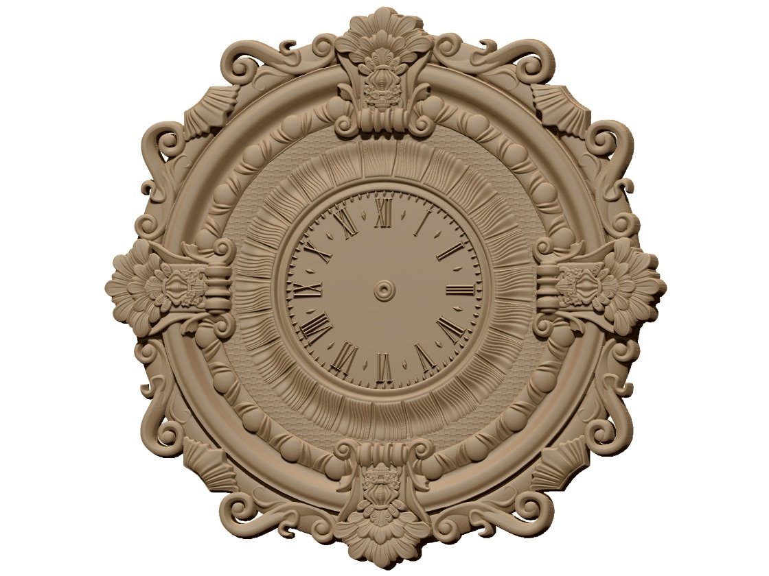 3D Wall Clock Design OBJ file free download A000799